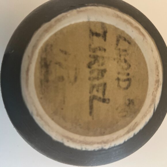 Lapid Israel Ceramic Vase Signed, Short Vase, Mid Century Vase, Israeli Pottery - Picture 8 of 10